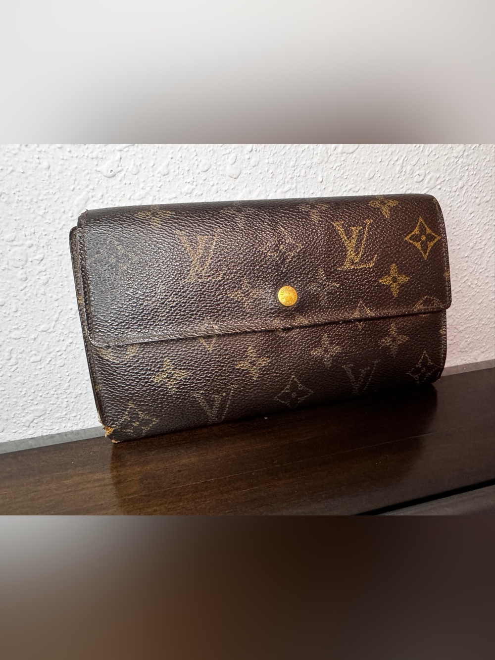 Louis Vuitton Monogram Continental Wallet in Brown and Gold